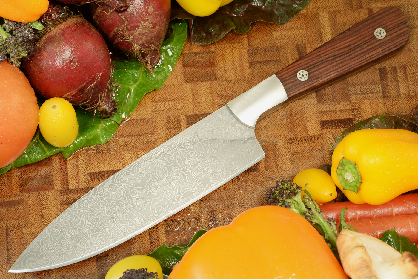 Damascus Chef's Knife (6 in.) with Kingwood