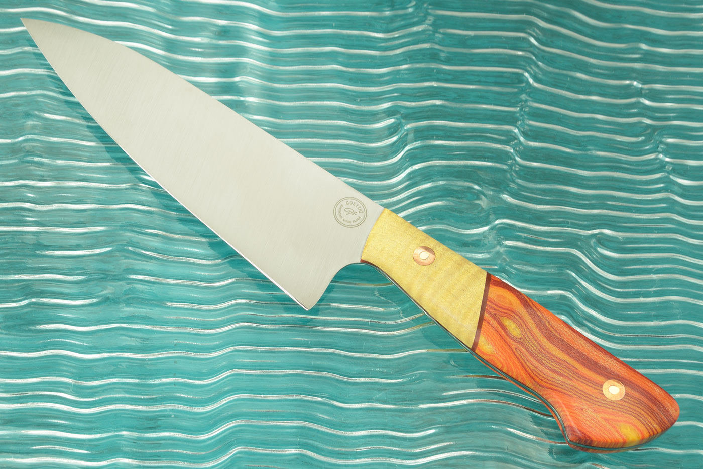 Chef's Knife (6-1/2 in.) with Fire Micarta and Yellow Maple