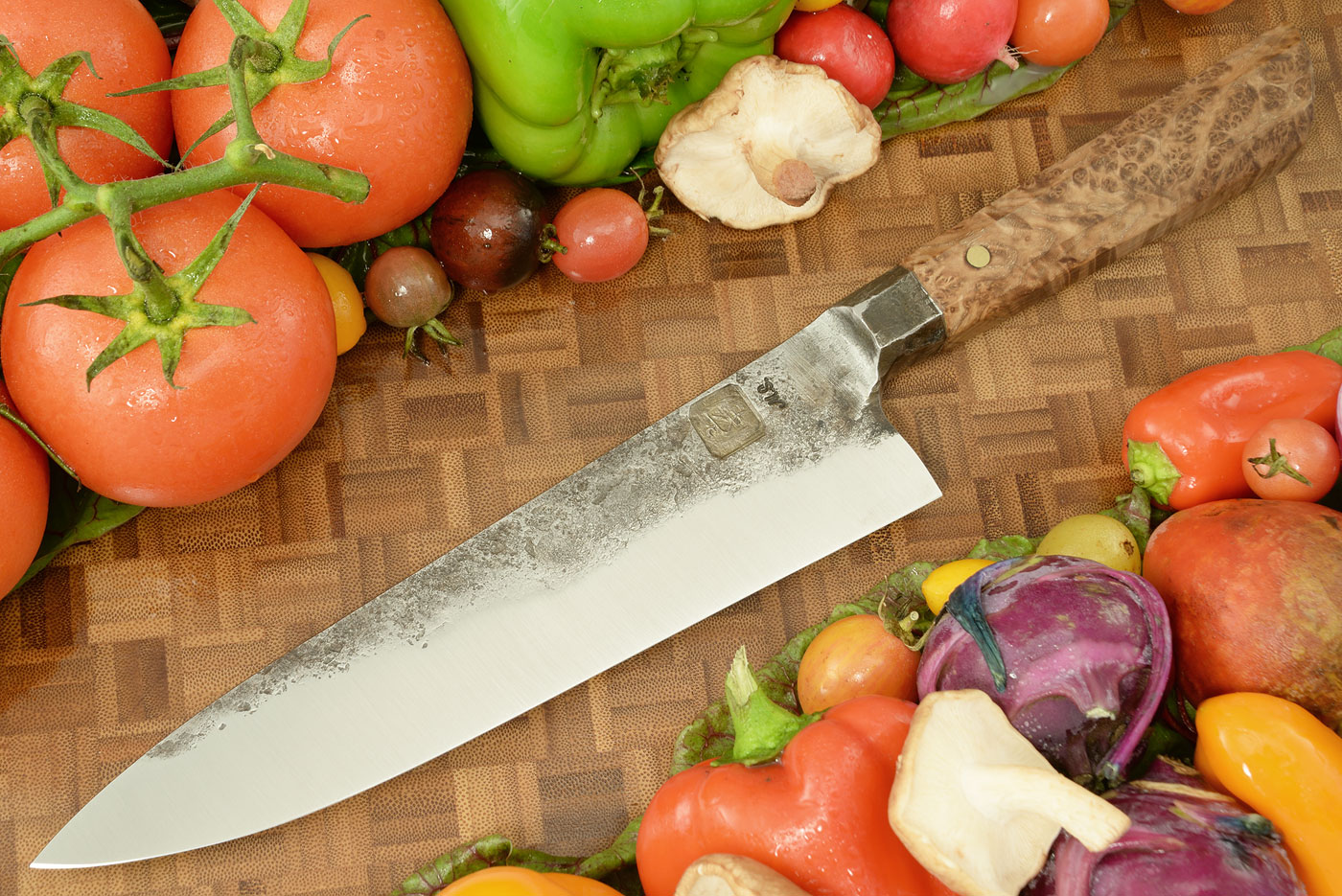 Integral Chef's Knife/Gyuto (8.7 Inches) with Black Ash Burl
