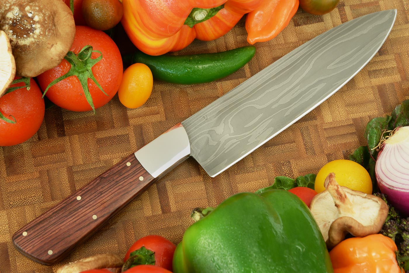 Damascus Chef's Knife (6-1/4 in.) with Kingwood