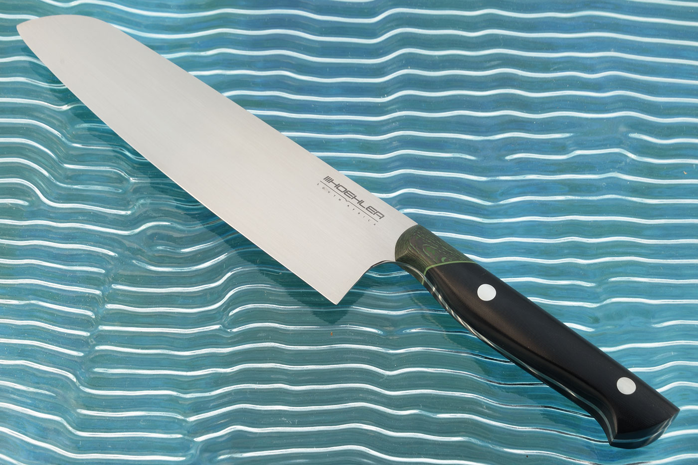Chef's Knife - Santoku (7 in) with Black G-10 and FatCarbon