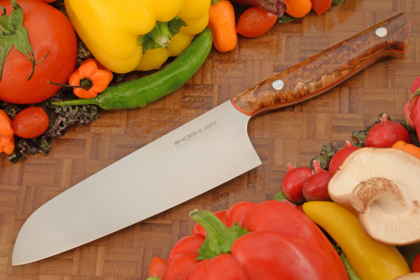 Chef's Knife - Santoku (6-1/3 in) with Masur Birch