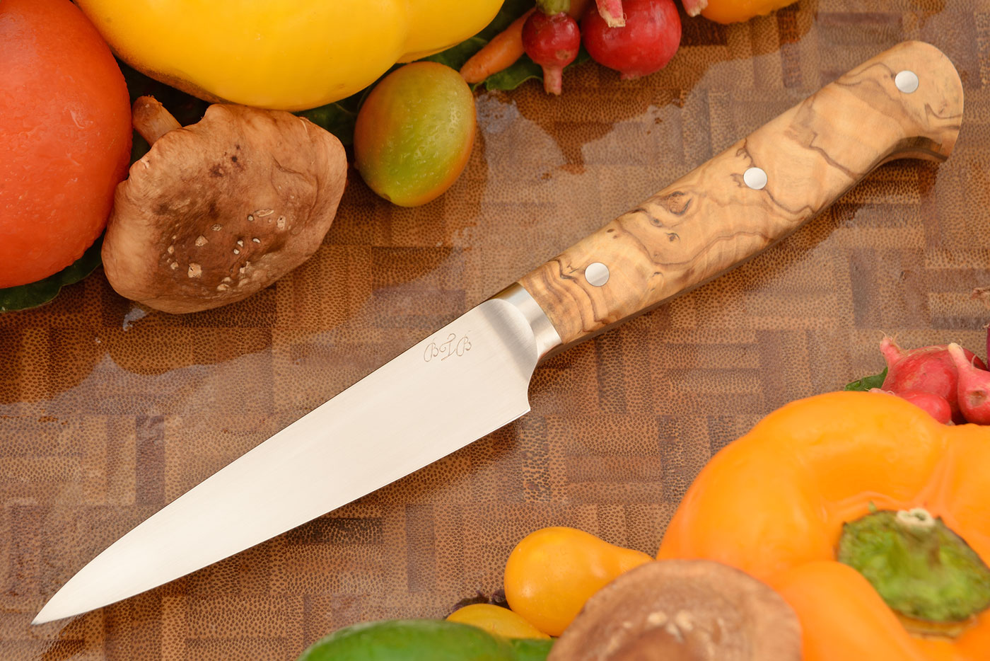 Paring Knife - Integral Mizu-Honyaki with Olivewood (4.2