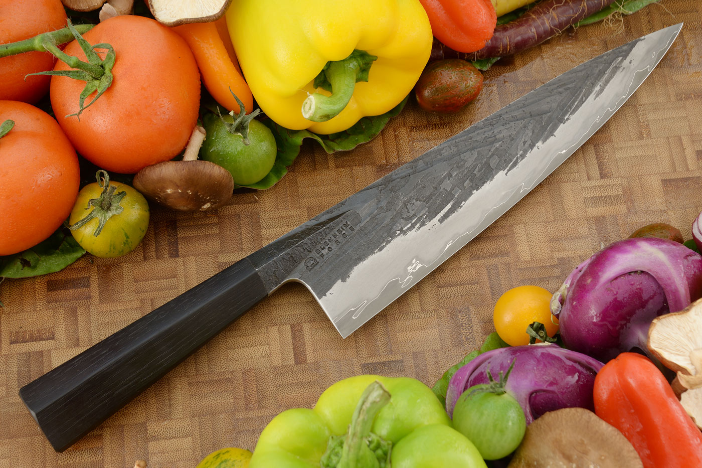 Integral San Mai Chef's Knife - Gyuto - with Bog Oak (9.1 in.)