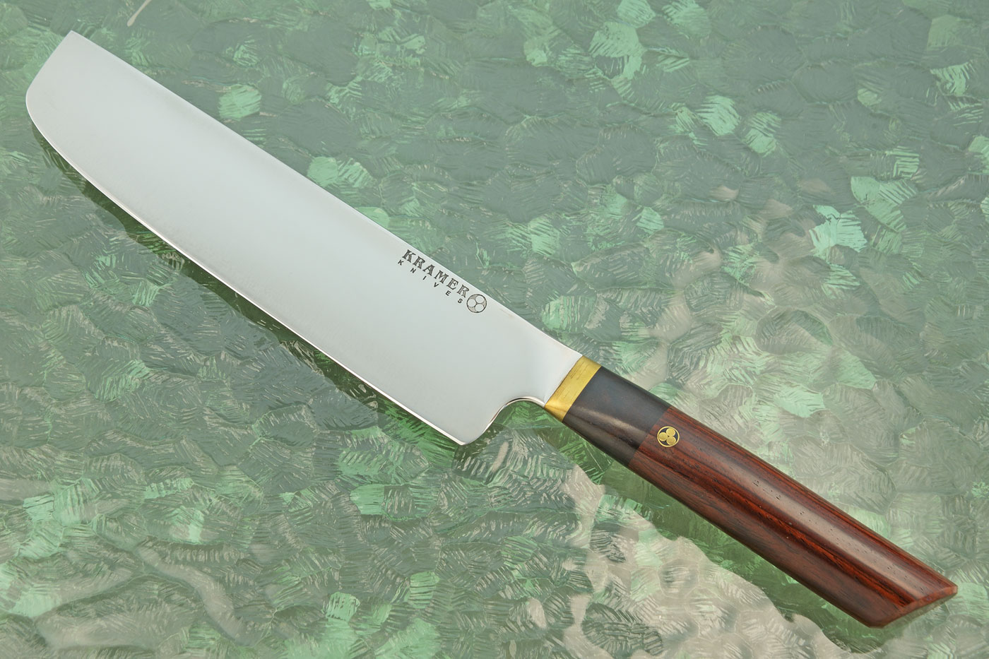 Meiji Nakiri Chef's Knife (8-1/2 in) with Cocobolo and African Blackwood