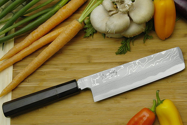 Kansui Suminagashi Right-Handed Usuba Hocho (Vegetable Knife) - 180mm