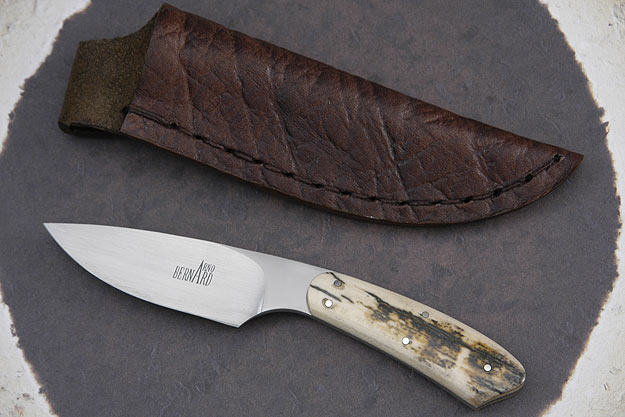Drop Point Three Finger Hunter with Mammoth Ivory