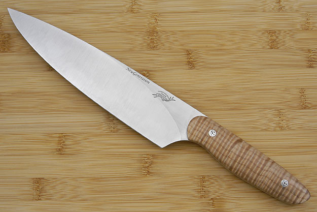 HCK Chef's Knife with Fiddleback Maple - 8 in.