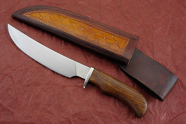 Upswept Rosewood Hunter<br>Journeyman Smith Test Knife