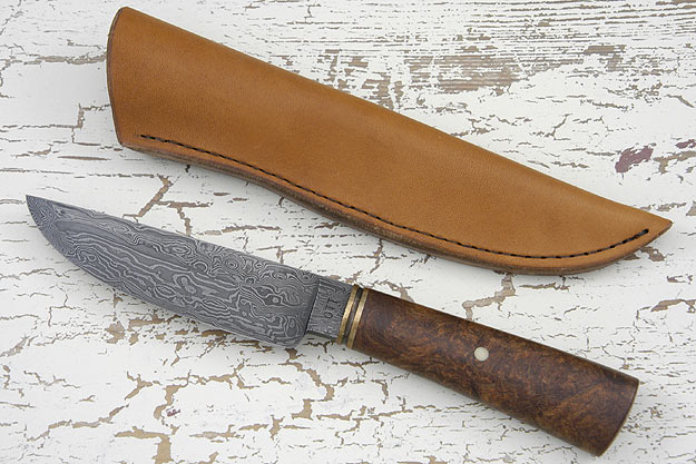Damascus Utility with Mesquite Wood