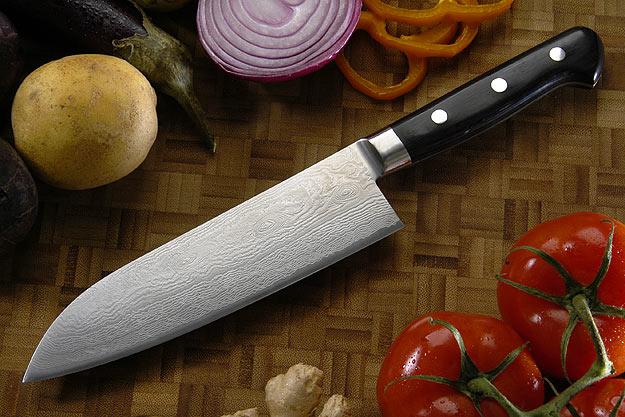 Epicurean Damascus Chef's Knife - Santoku - 6 3/4 in. (170mm) -- Prototype