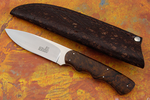 Finger Groove Drop Point Hunter with Ironwood