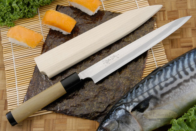 Suminagashi Right-Handed Yanagiba (Sashimi Knife) - 210mm (8 1/4 in.) with Saya