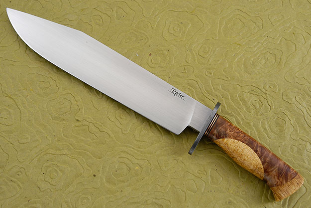 Camp Knife with Maple Burl and Box Elder Burl