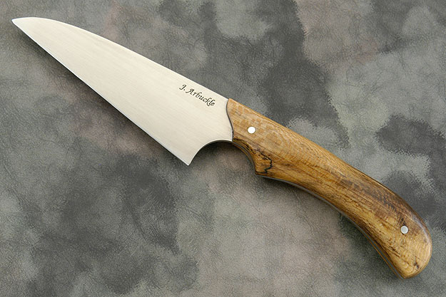 Wharncliffe Chef's Utility Knife (4-1/4 in) with Spalted Sycamore