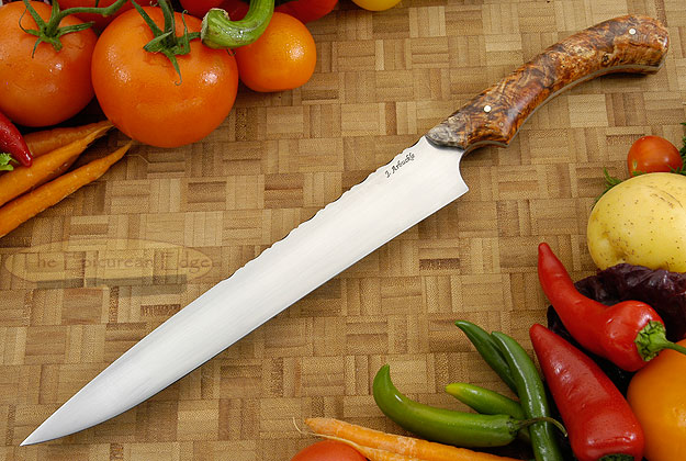 Carving Knife/Slicer (9-1/4 in) with Box Elder Burl