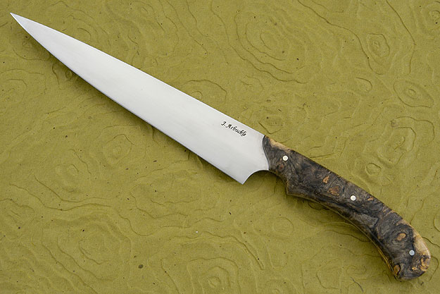 Carving Knife/Slicer (7-2/3 in) with Box Elder Burl