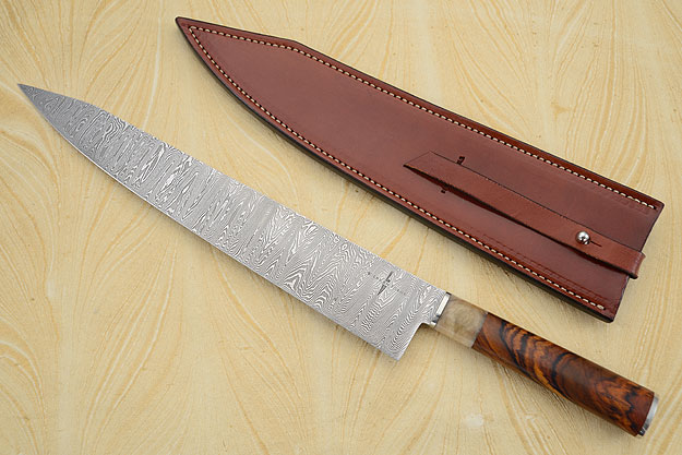 Damascus Chef's Knife with Cocobolo (11-7/8 inches)