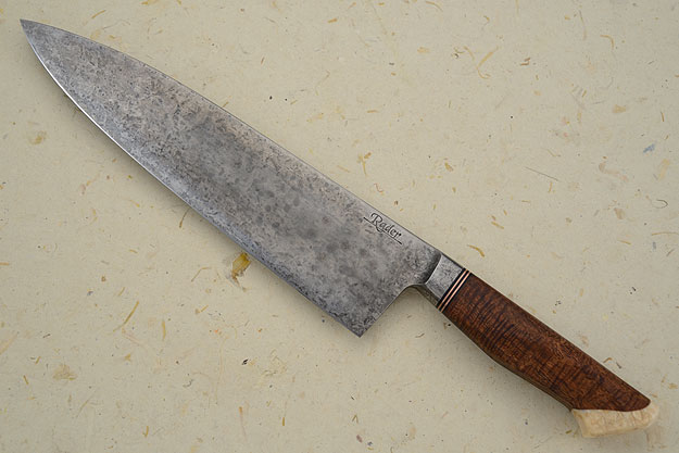 Chef's Knife with Curly Koa and Walrus Ivory (9 3/4 in.)