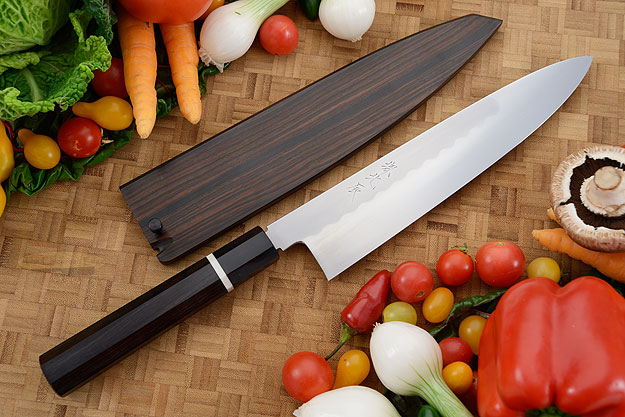 Honyaki Chef's Knife - Gyuto, 240mm (9 1/2 in) with Saya