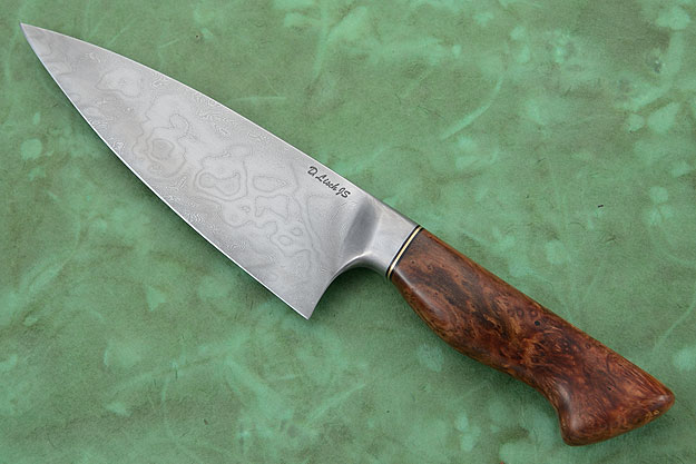 Chef's Knife (6-3/4 in.) with Amboyna Burl and Damascus