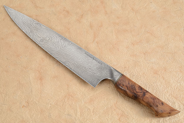 Chef's Knife (8-3/4 in) with Mosaic Damascus and Thuya Burl
