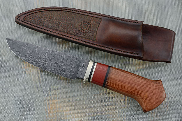 Damascus Fighter with Micarta