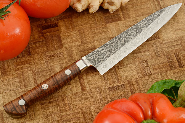 Damascus SLD Petty Knife - Fruit - 5-1/3 in. (135mm) with Curly Koa