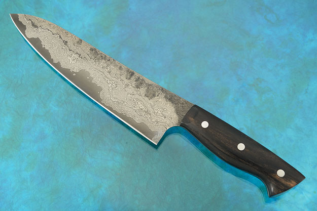 Damascus Chef's Knife with Ebony (7-3/4