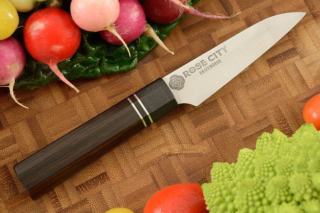 Paring Knife (Petty) -- 3-3/4 in. -- with African Blackwood -- 52100 Carbon Steel