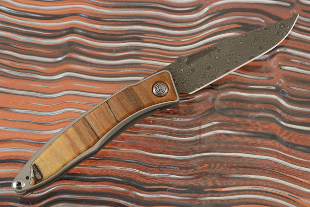 Mnandi with Spalted Beech and Raindrop Damascus (Chad Nichols) - Left Handed