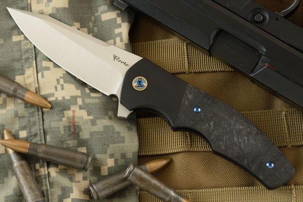 Crossroads Flipper with Marbled Carbon Fiber and Black PVD Titanium