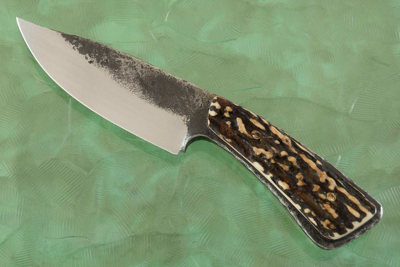 Ranch Hand Brut de Forge Utility Knife with Stag